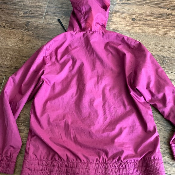 Magenta Hooded Windbreaker Jacket reebok M - Picture 3 of 4